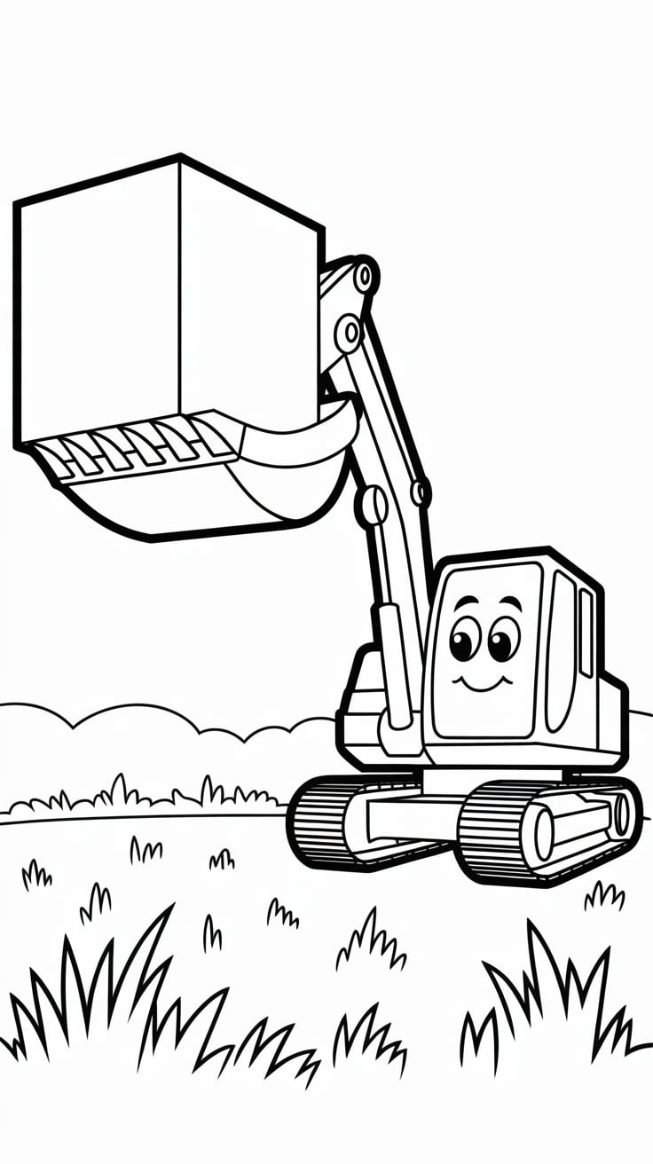 disegni di escavatori