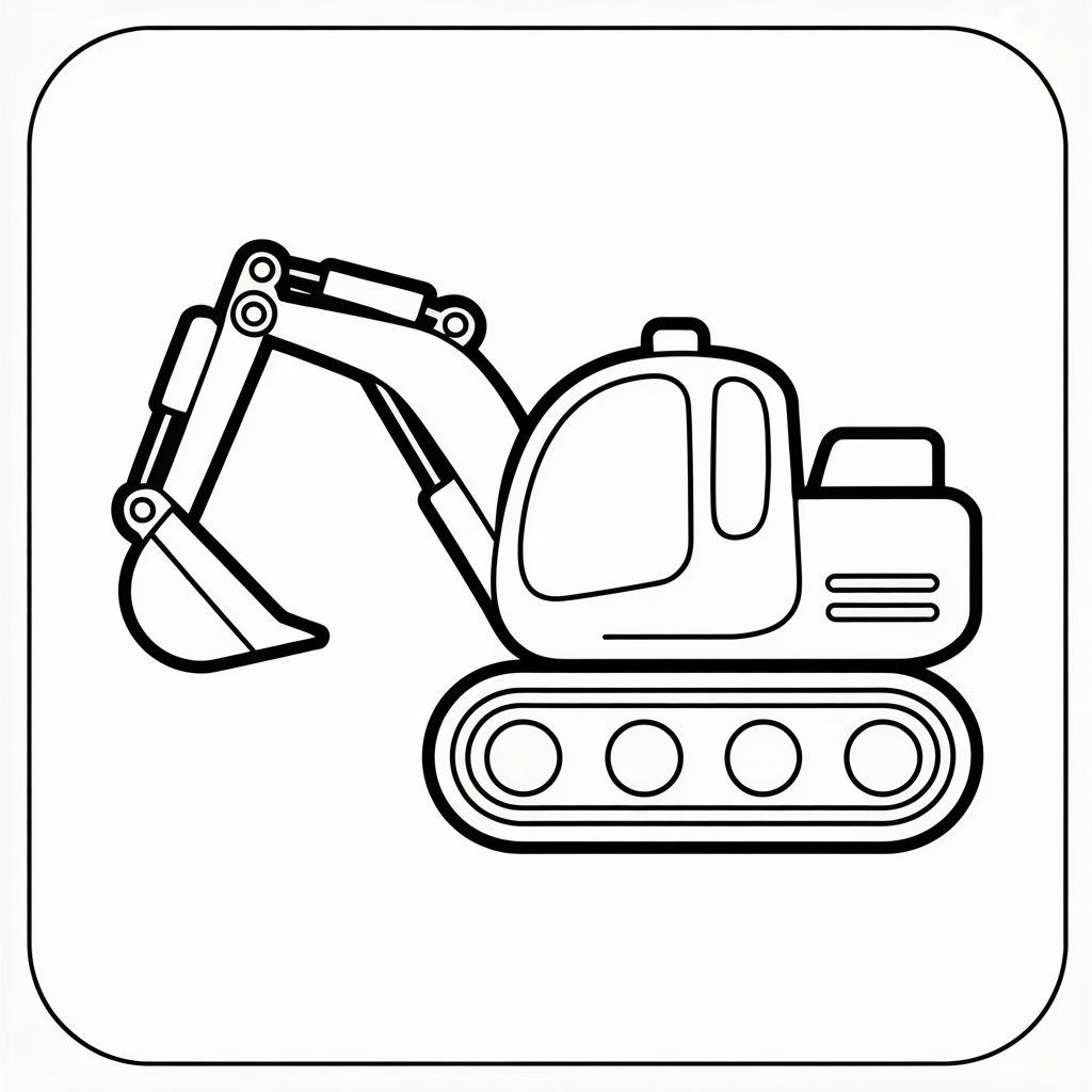 disegno escavatore da colorare