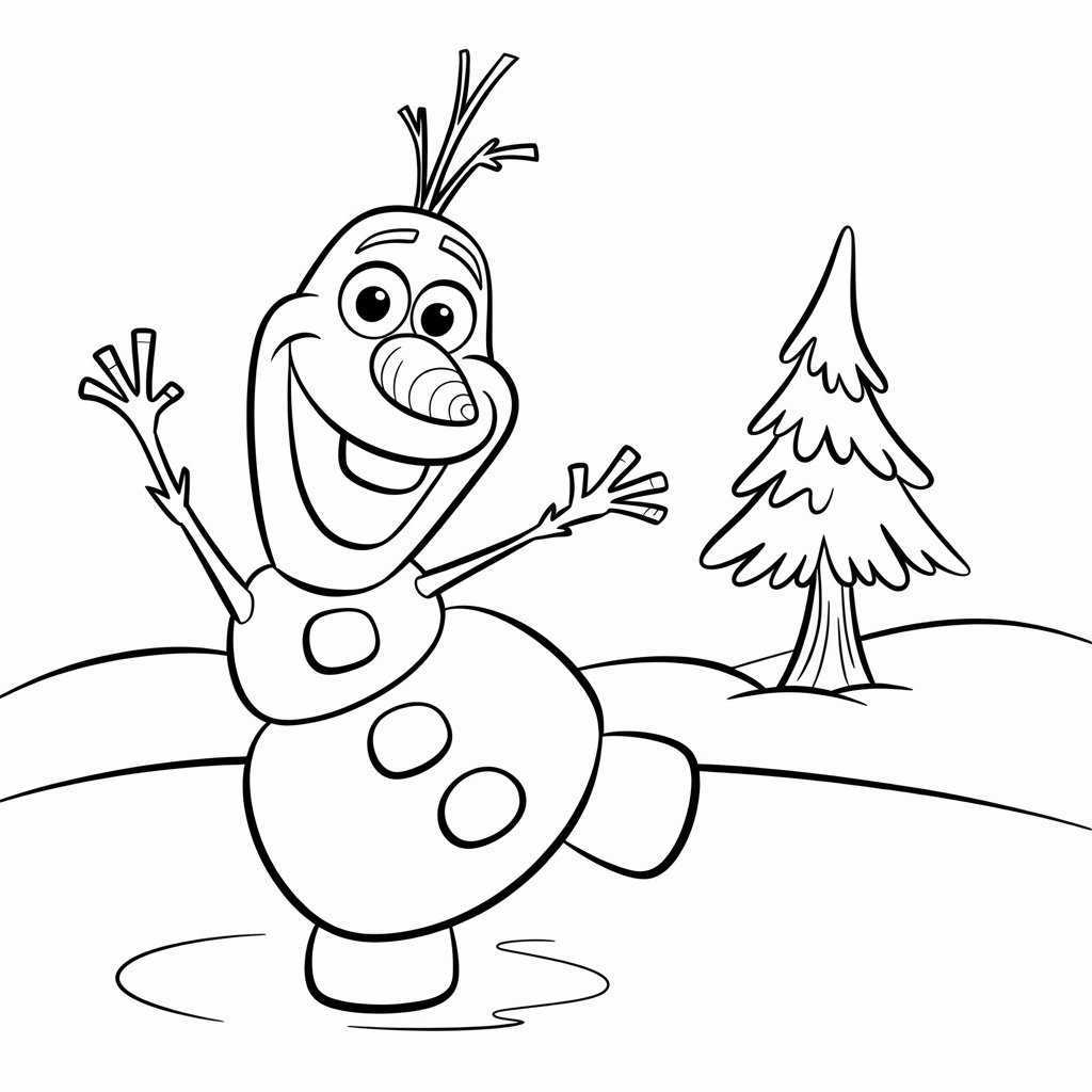 olaf disegno da colorare