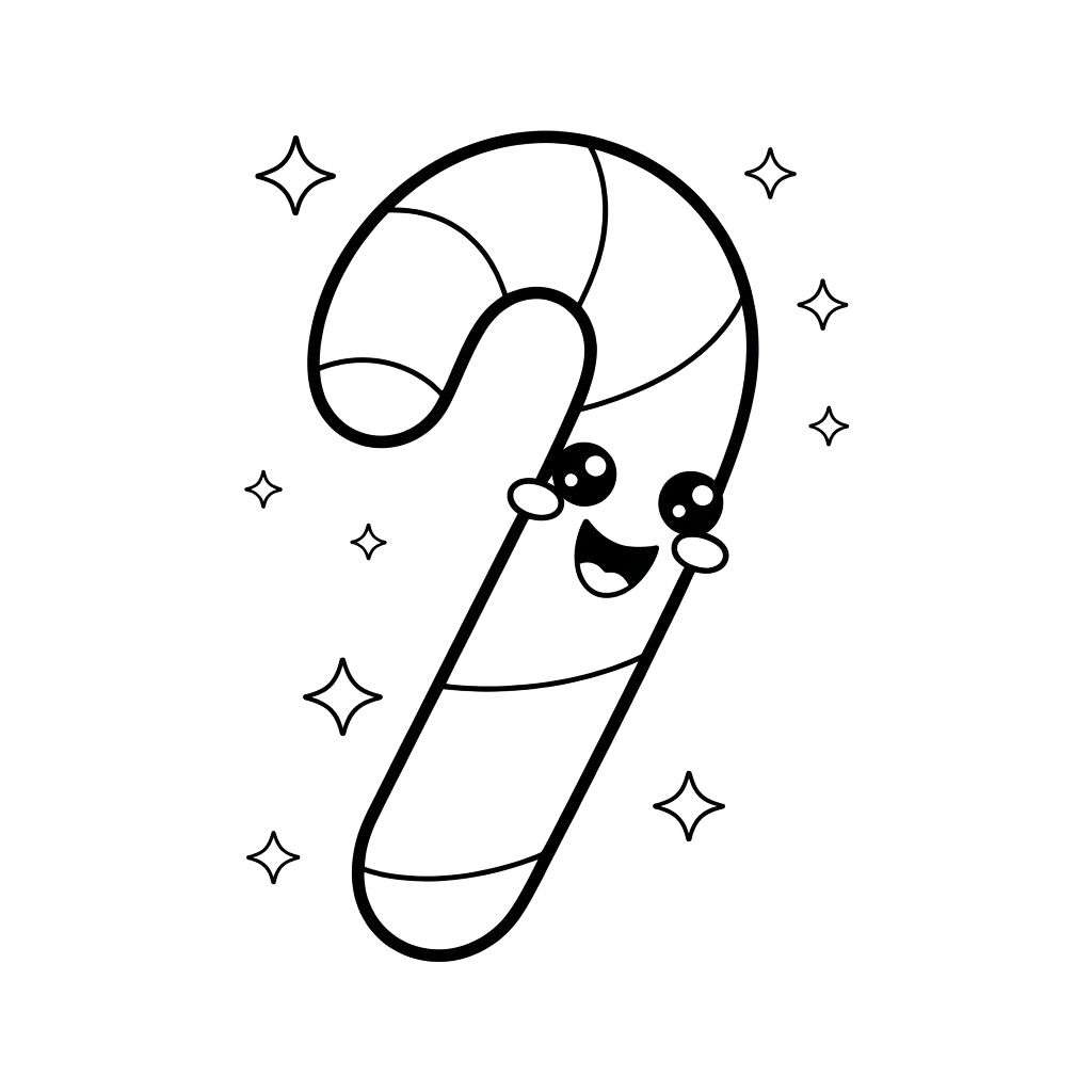 caramella di natale da colorare