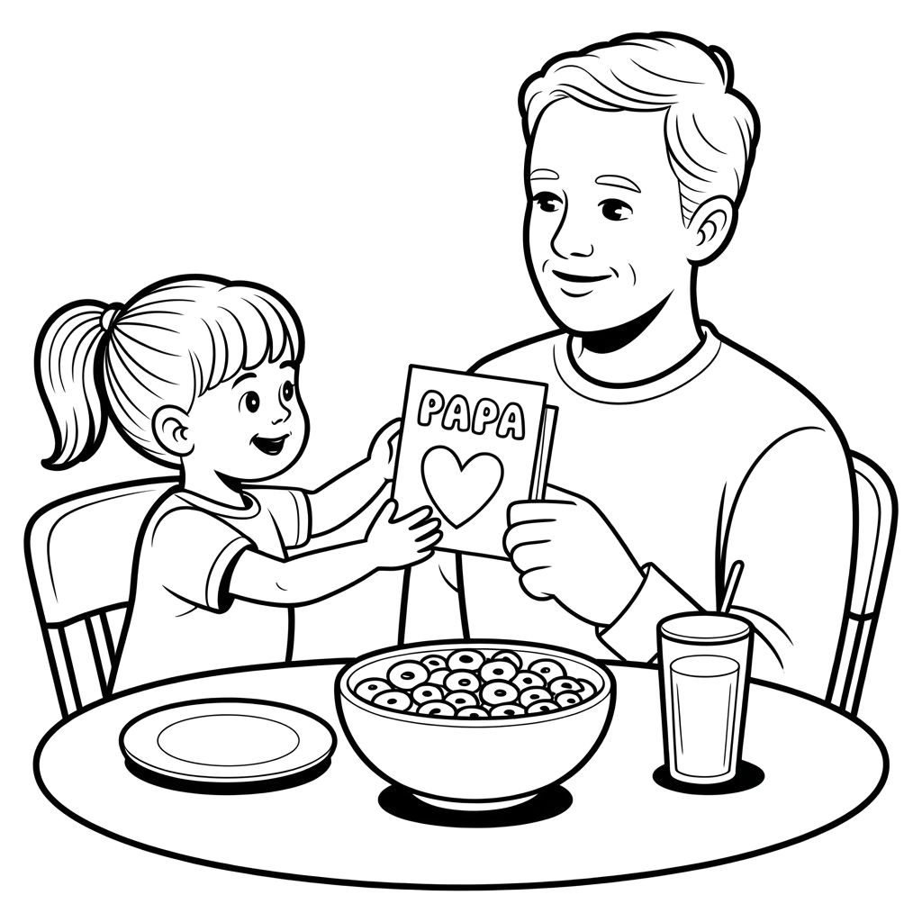 disegni da colorare della festa del papà