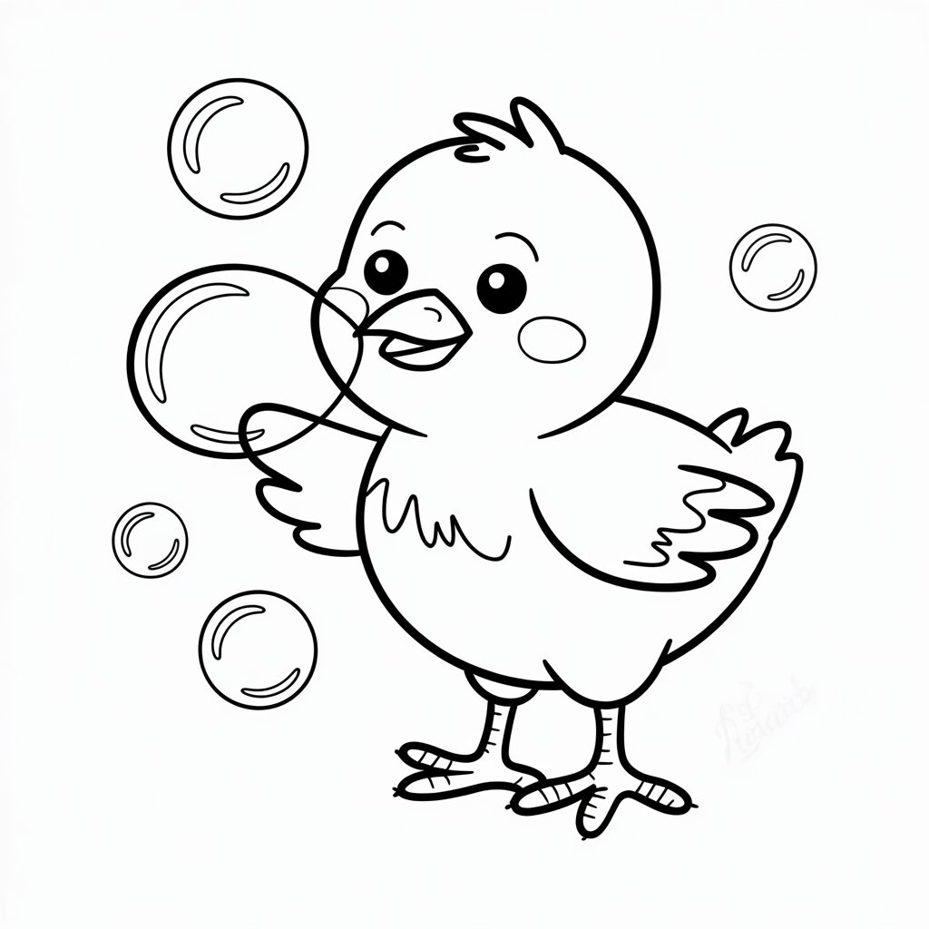 pulcino disegno facile