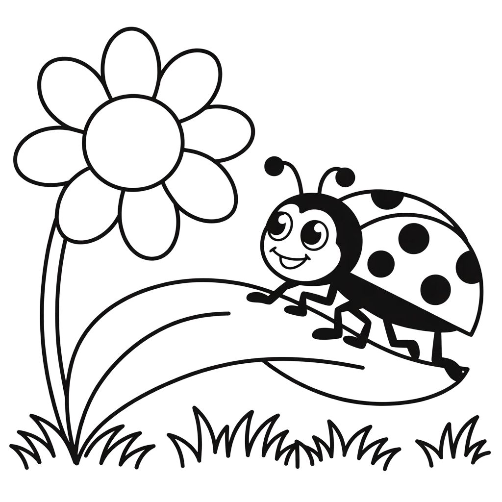 coccinelle disegno da colorare