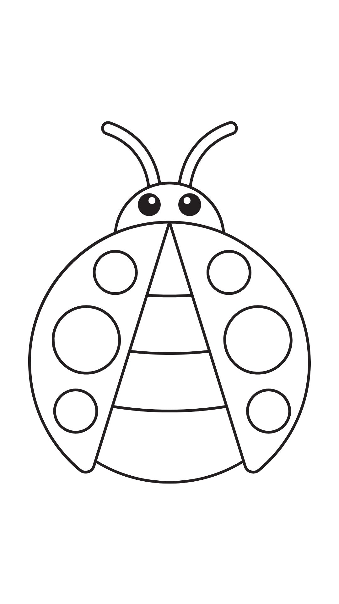 disegno di coccinella da colorare
