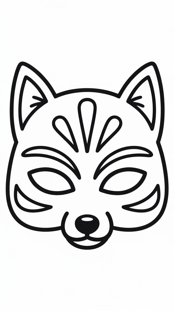 maschera di carnevale da colorare e stampare