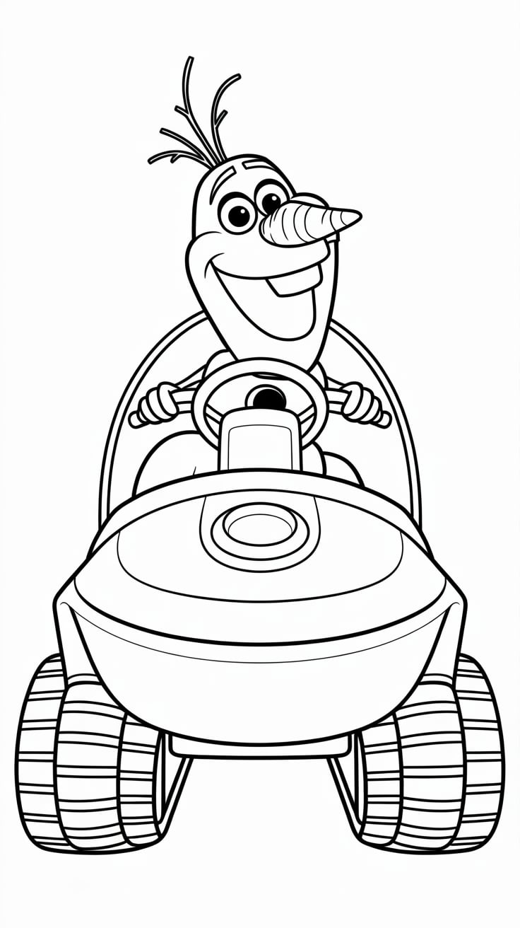 disegno olaf colorato