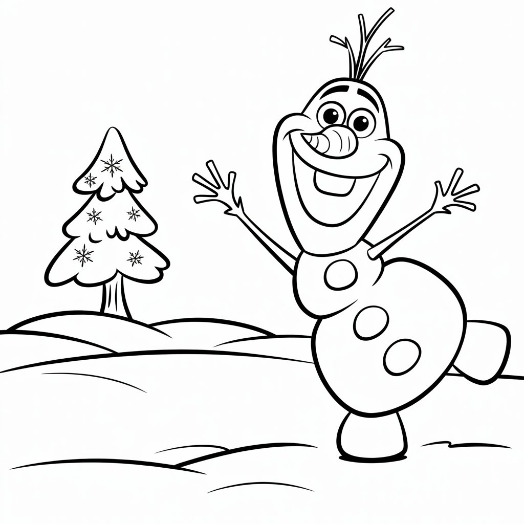 olaf frozen disegno