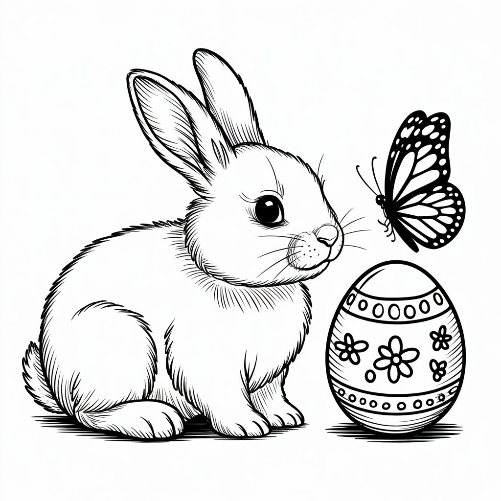 coniglietto disegni di pasqua colorati