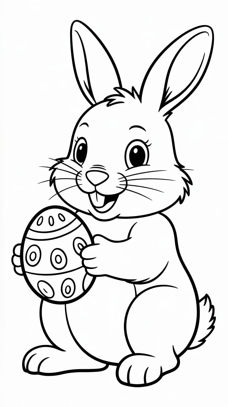 immagini coniglietto di pasqua da colorare