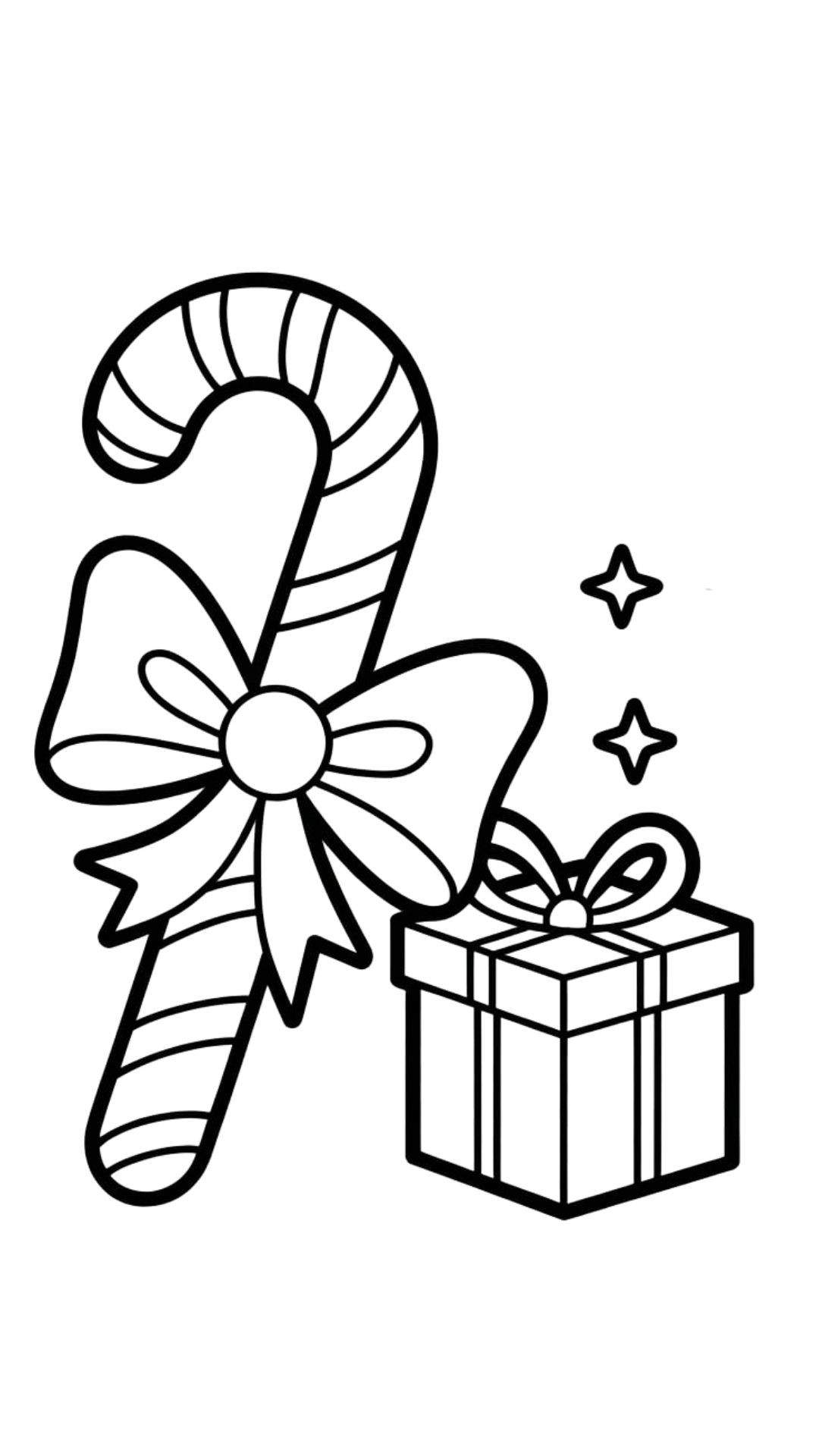 caramelle di natale da colorare