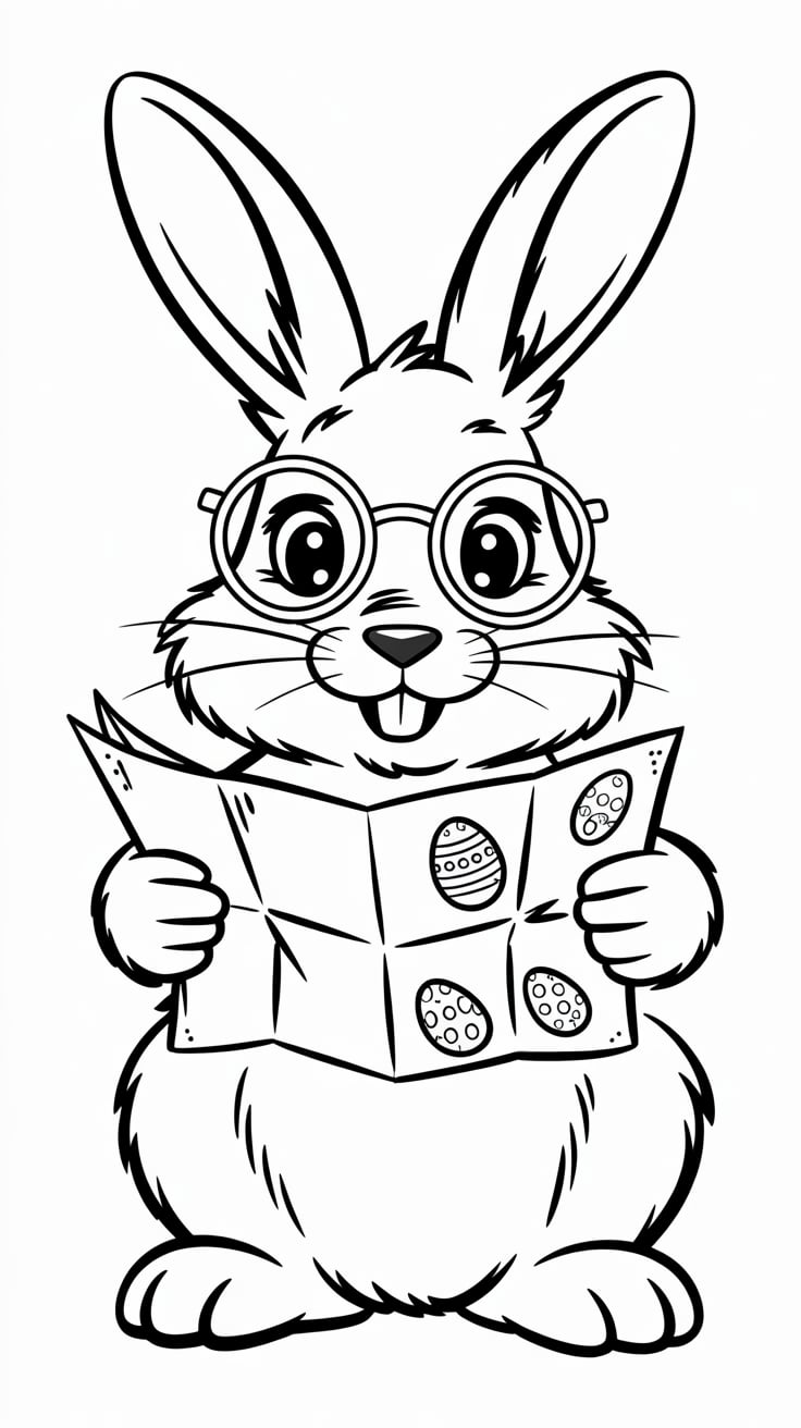 come disegnare un coniglietto di pasqua