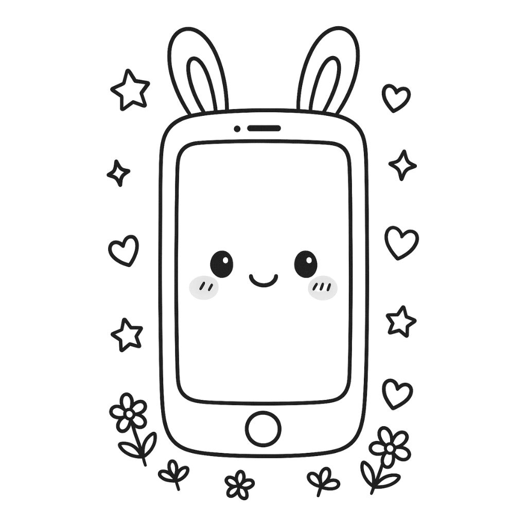 disegni da colorare telefono