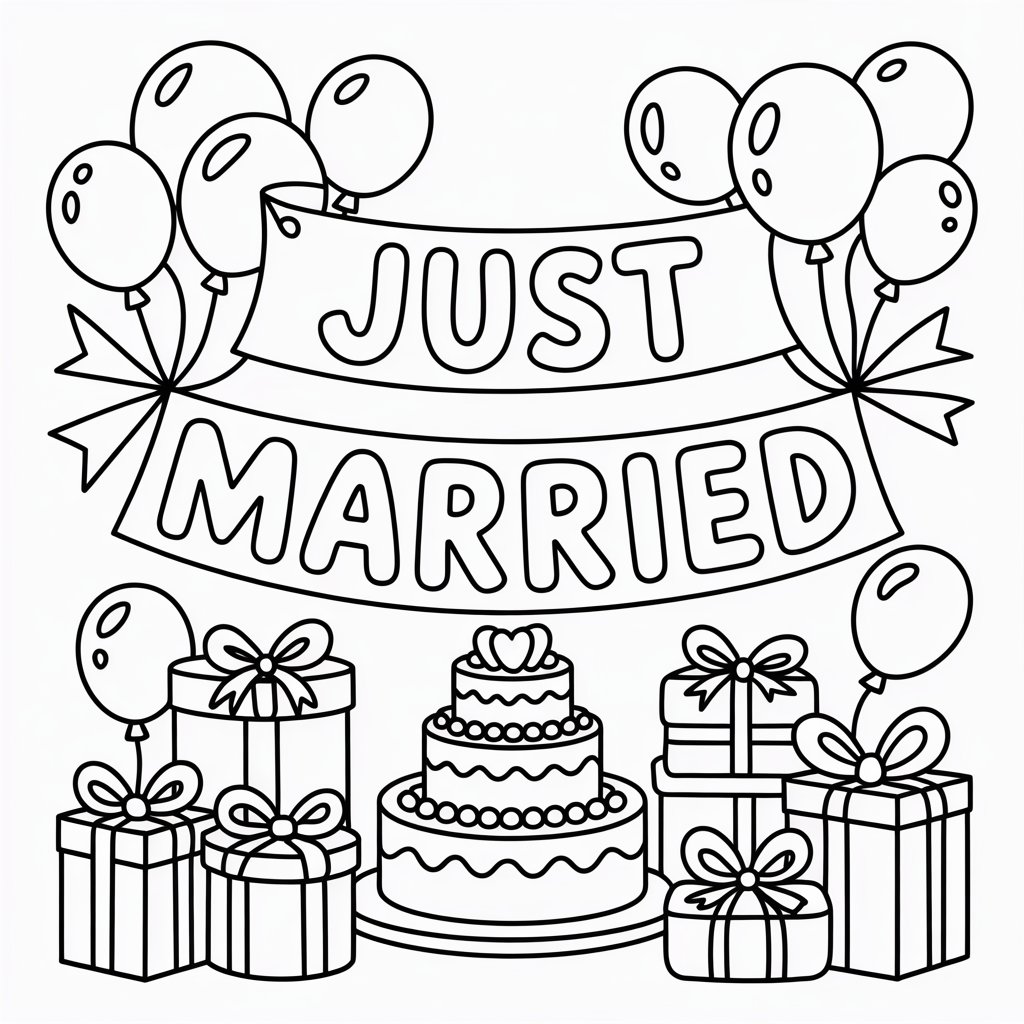 disegni di sposi stilizzati