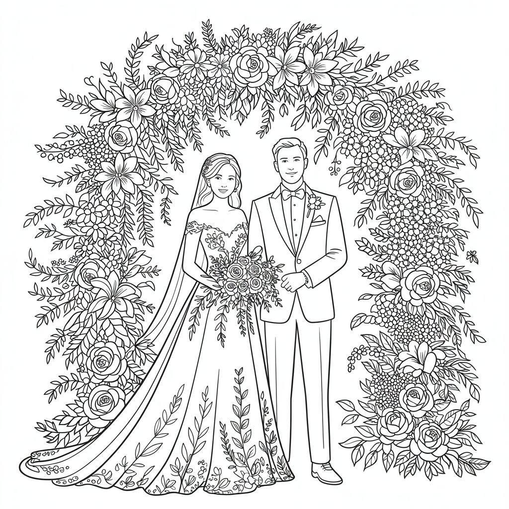 disegno sposa stilizzata