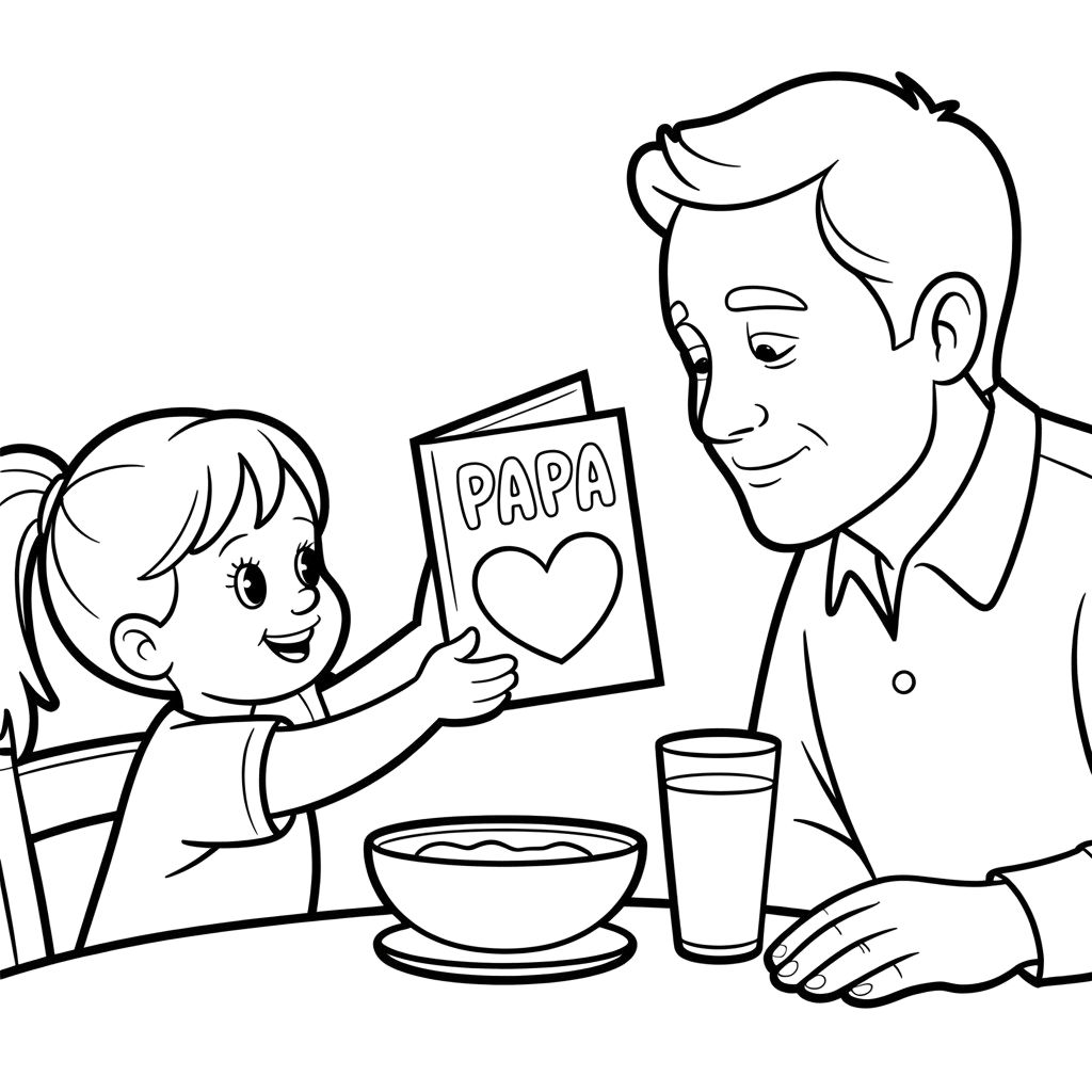 festa del papà disegno da colorare