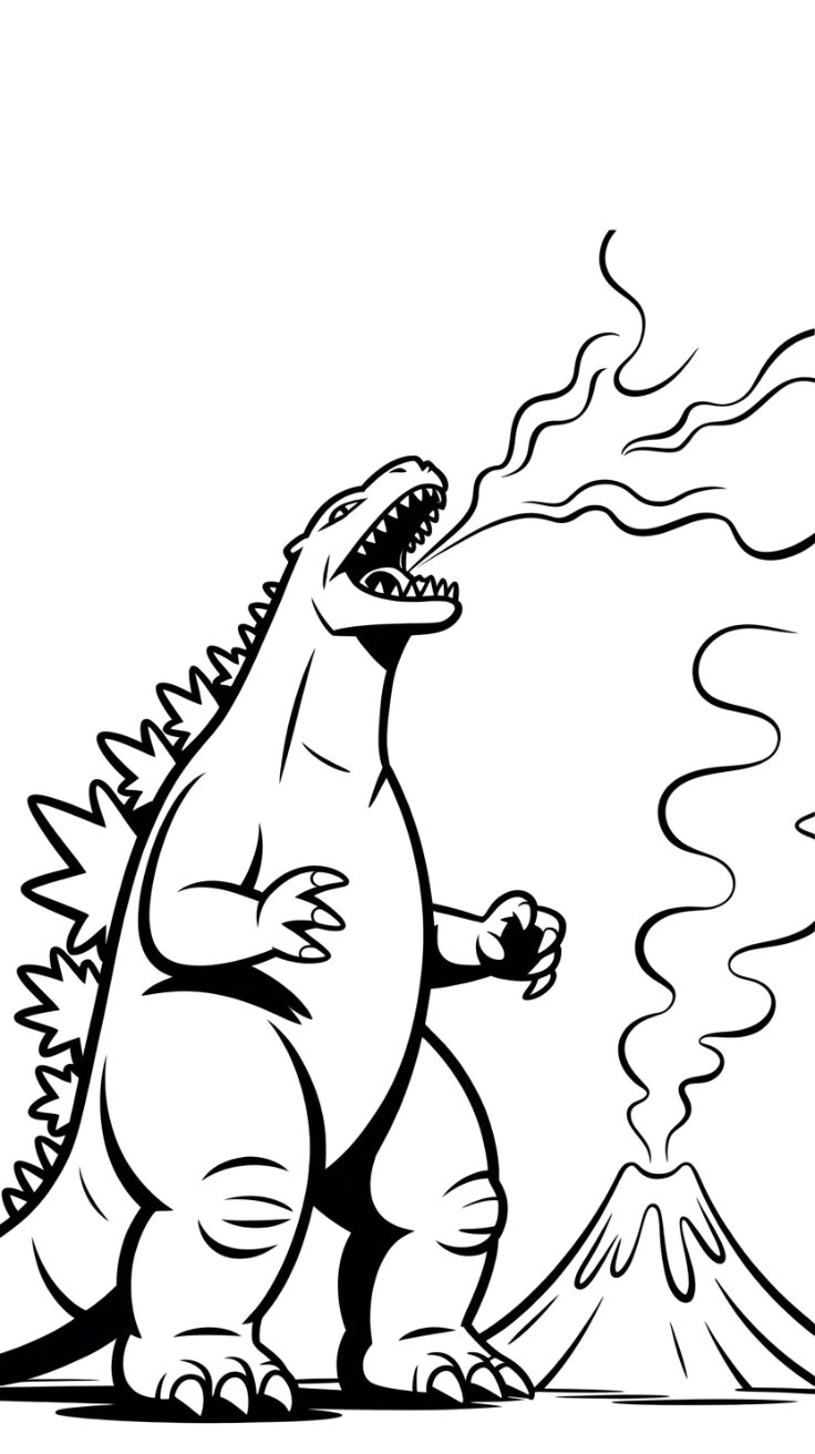 disegni di godzilla da colorare