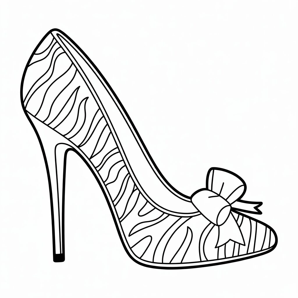 Disegni di scarpe con tacco da stampare