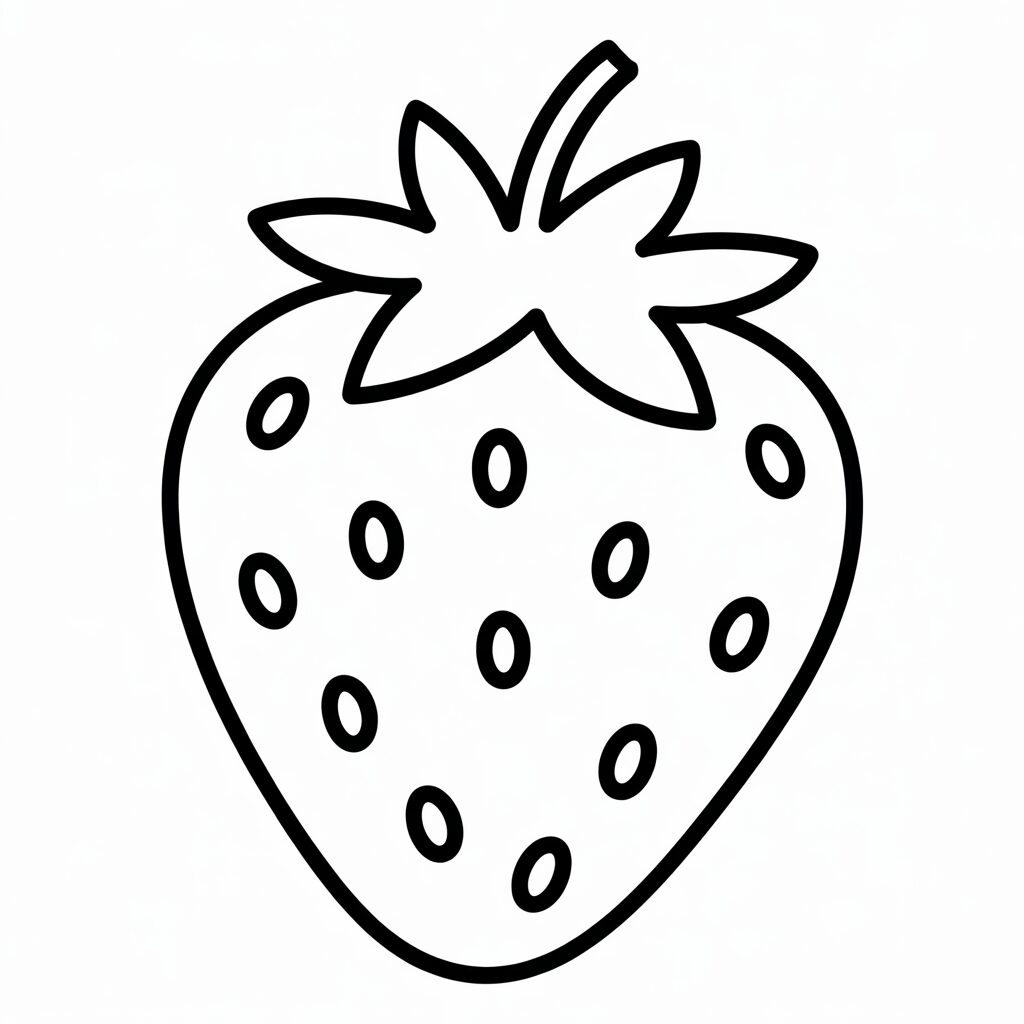 Disegno Fragola semplice da stampare