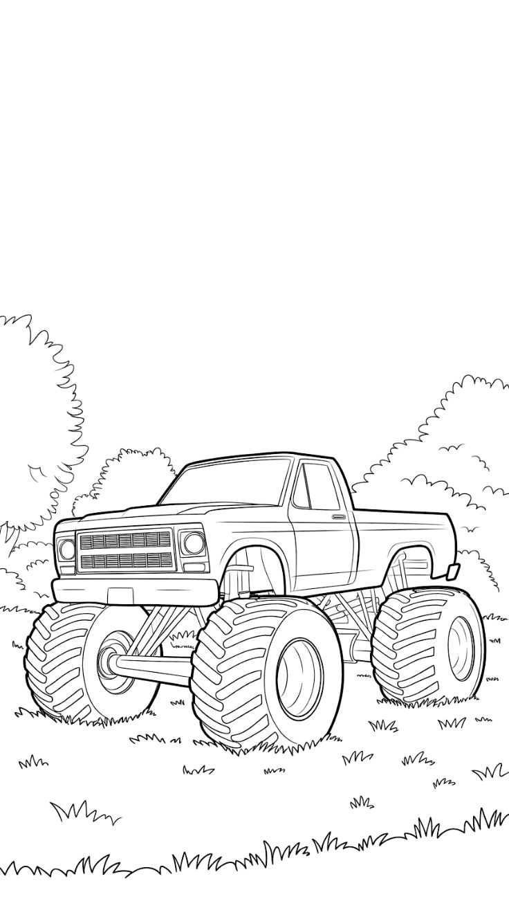 disegni monster truck da colorare