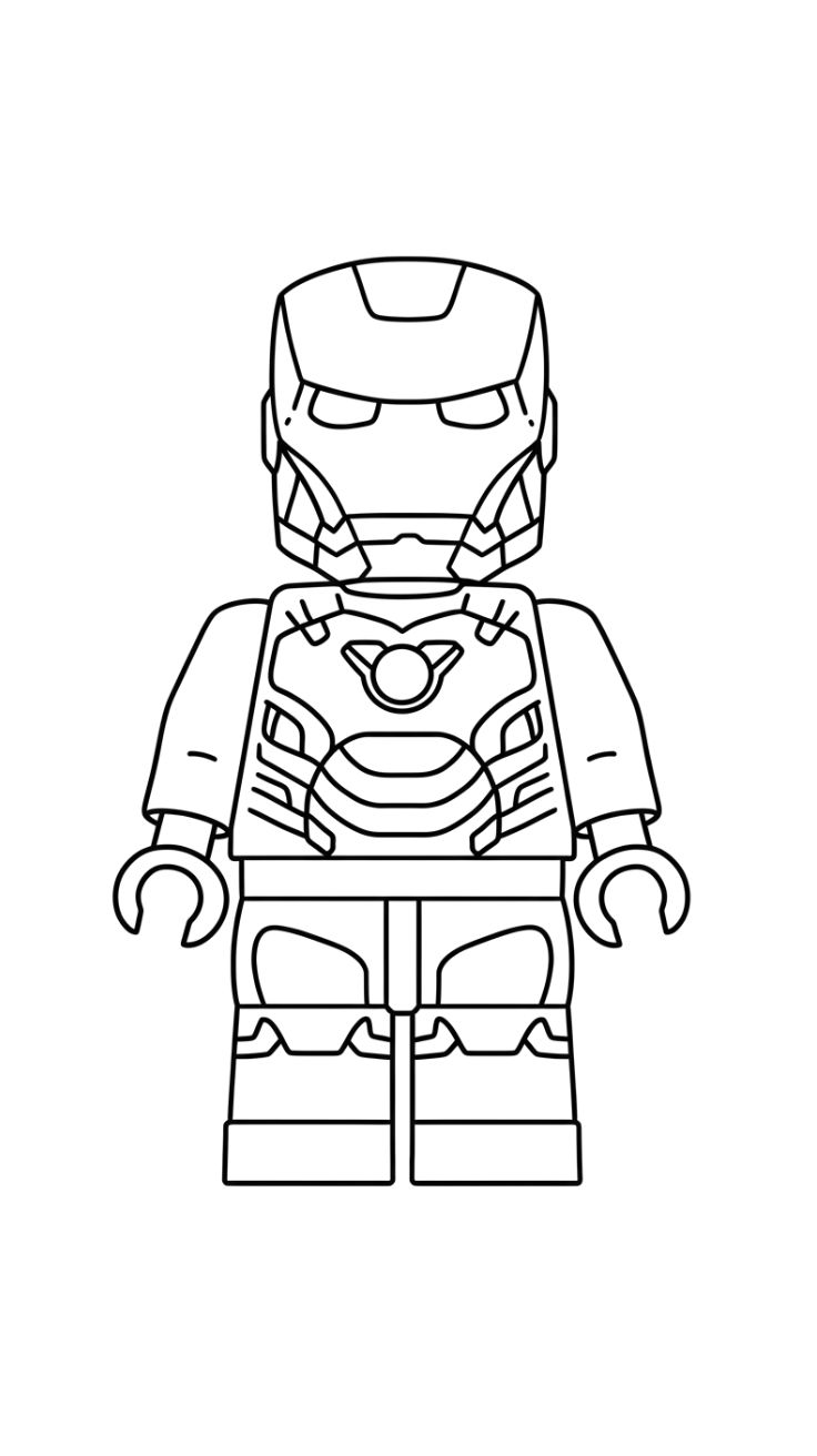 iron man lego da colorare