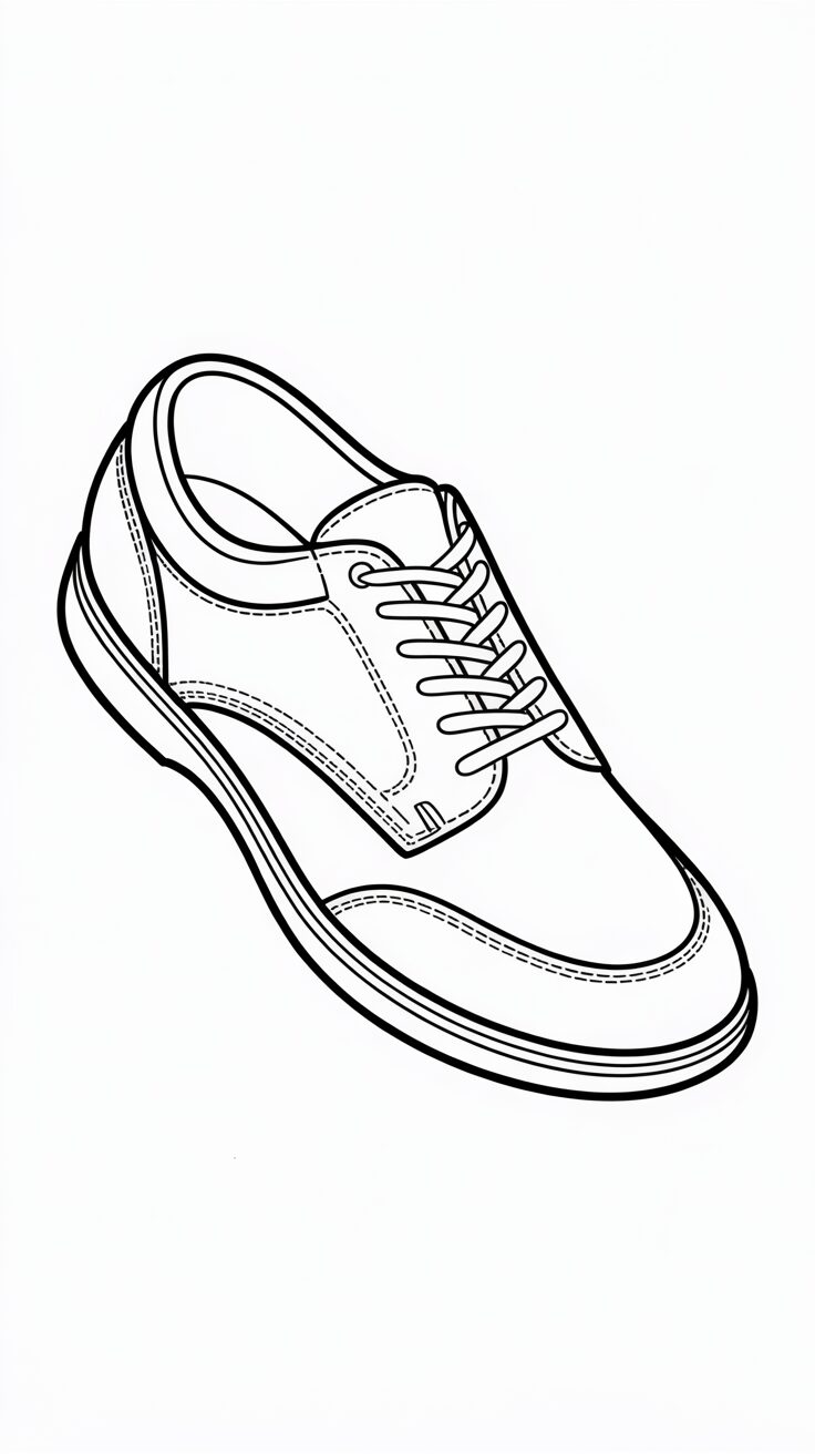 Scarpe eleganti da colorare per bambini