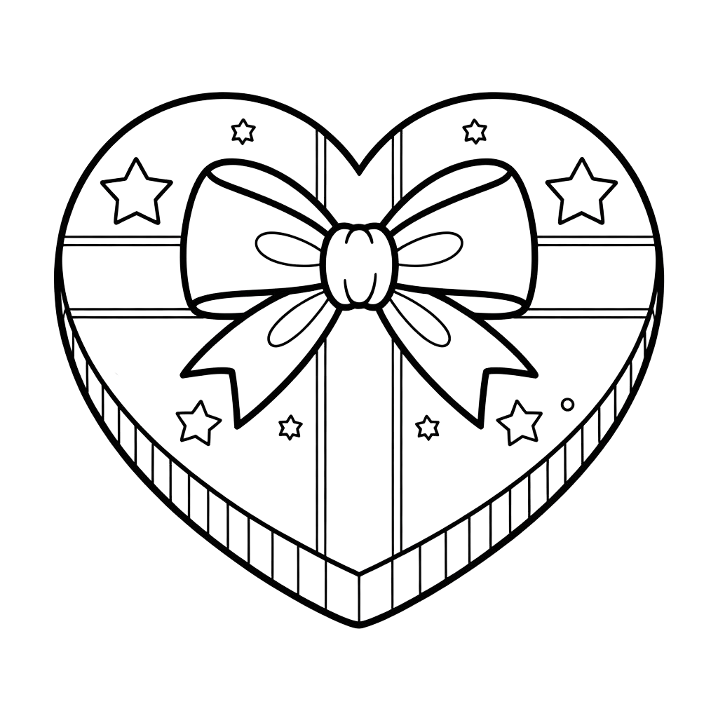 Disegno da colorare regalo unico PDF