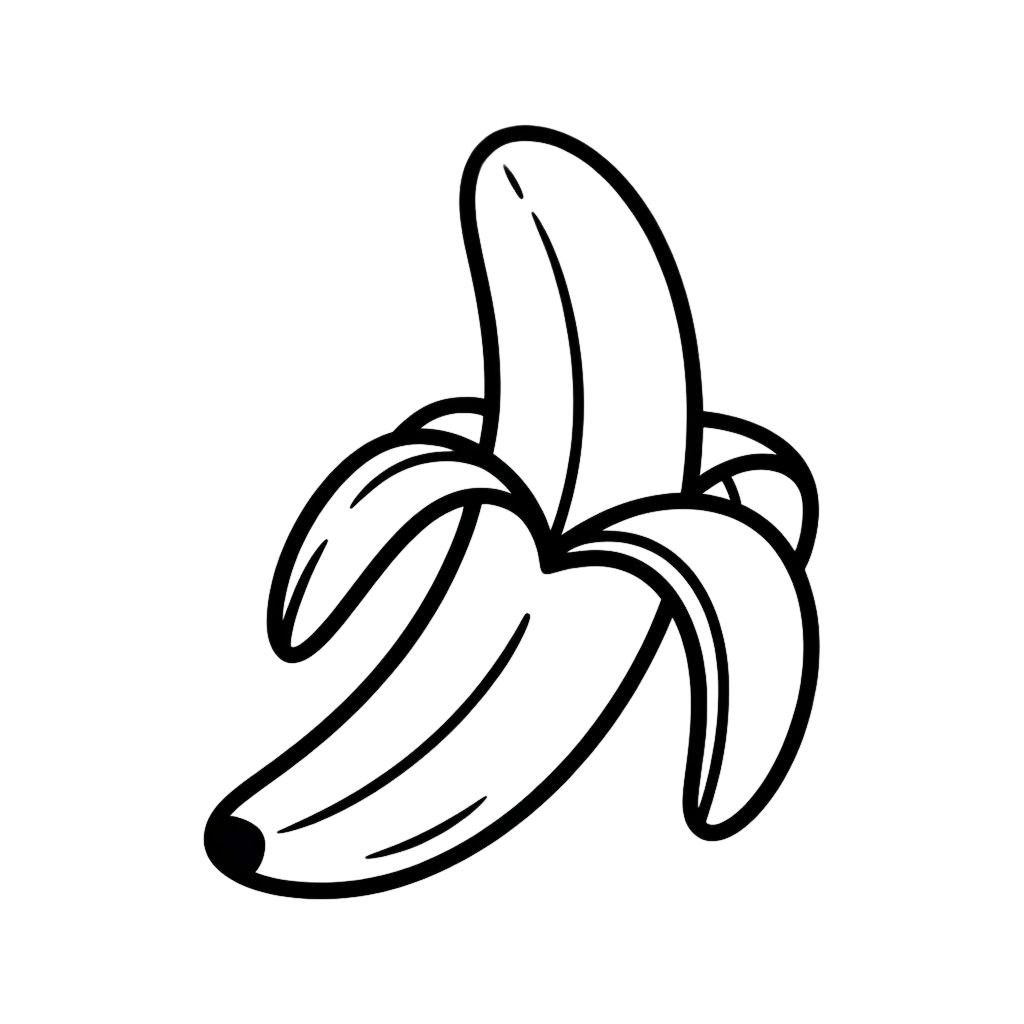 disegni banane da colorare