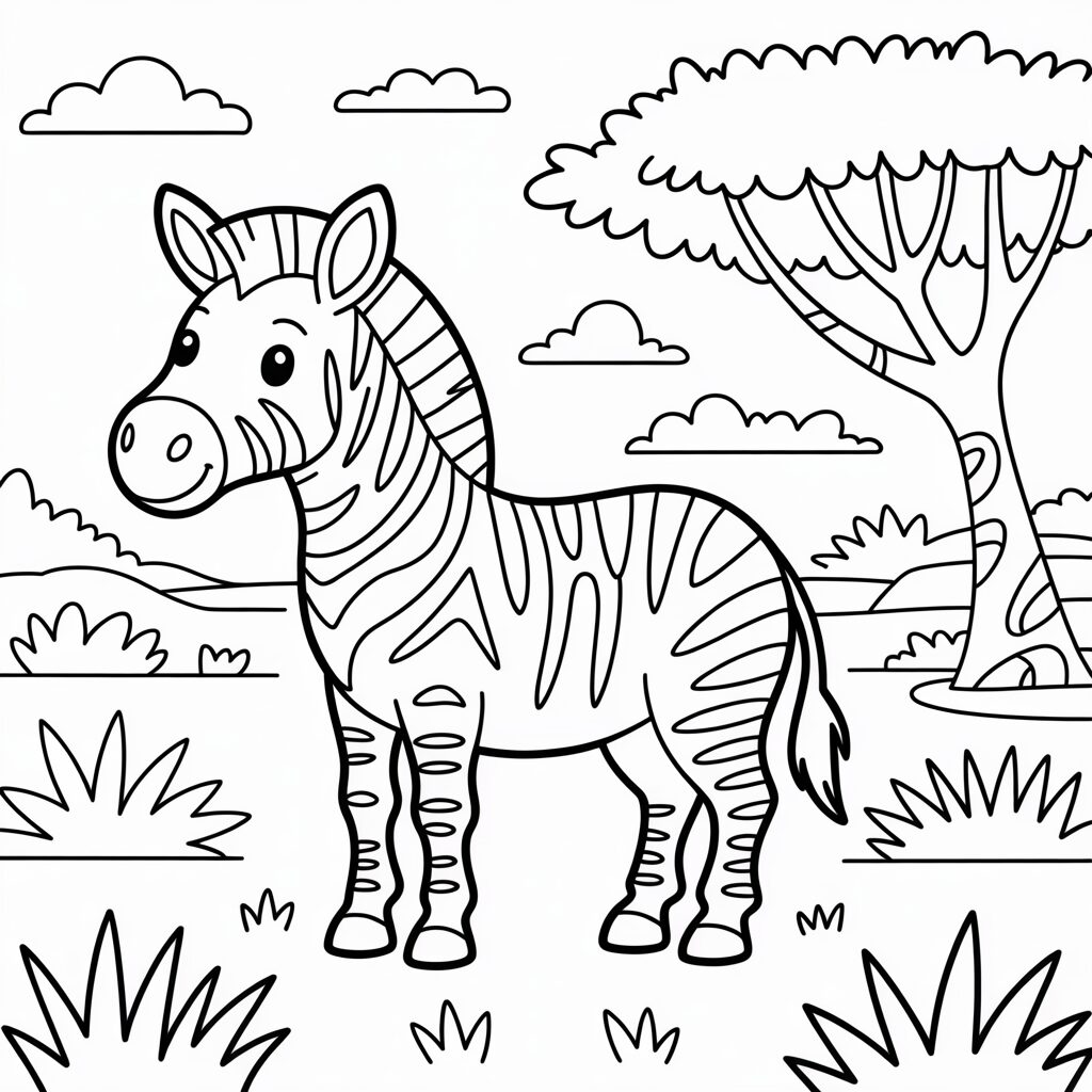 disegno zebra facile