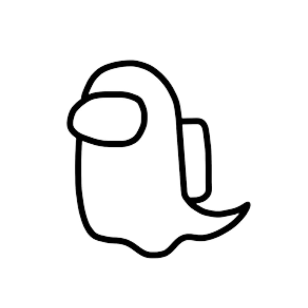 Disegno da colorare Among Us Ghost