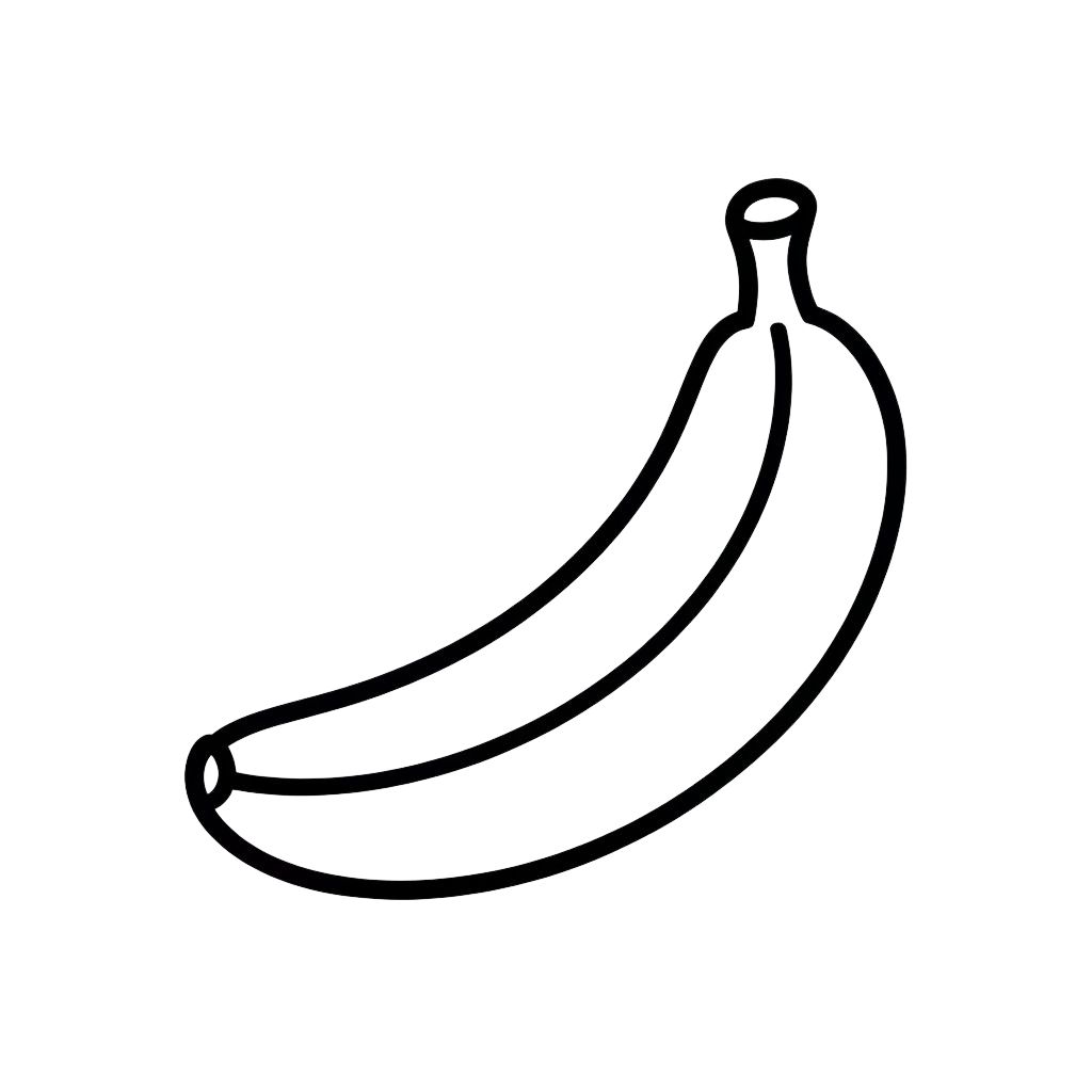 disegno banana da colorare