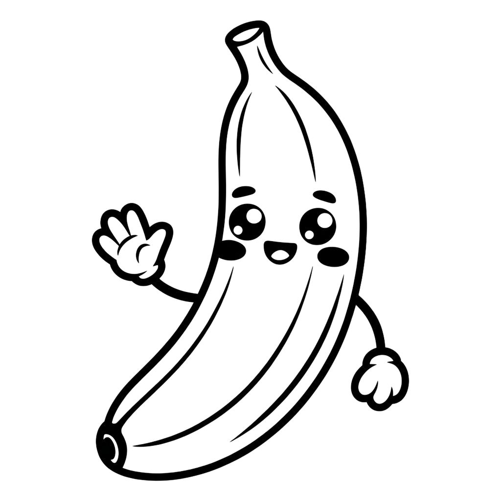 disegno da colorare banana