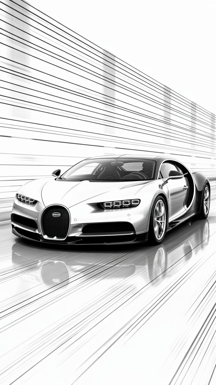 bugatti chiron disegno