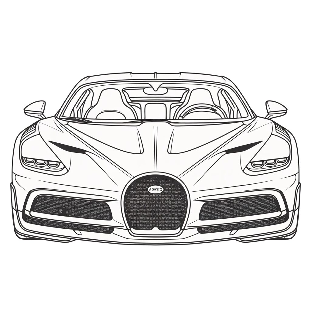 bugatti disegno colorato