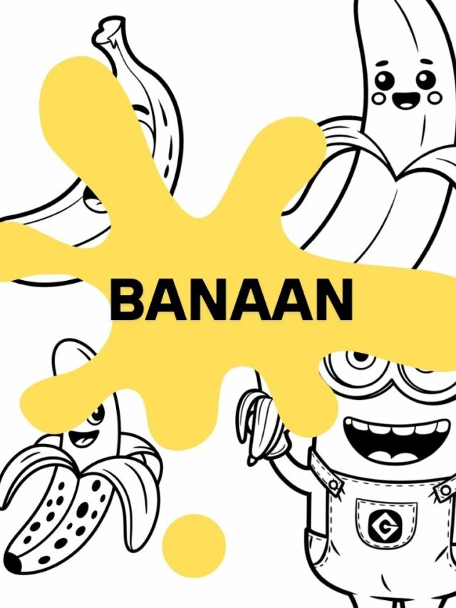 Kleurplaat Banaan