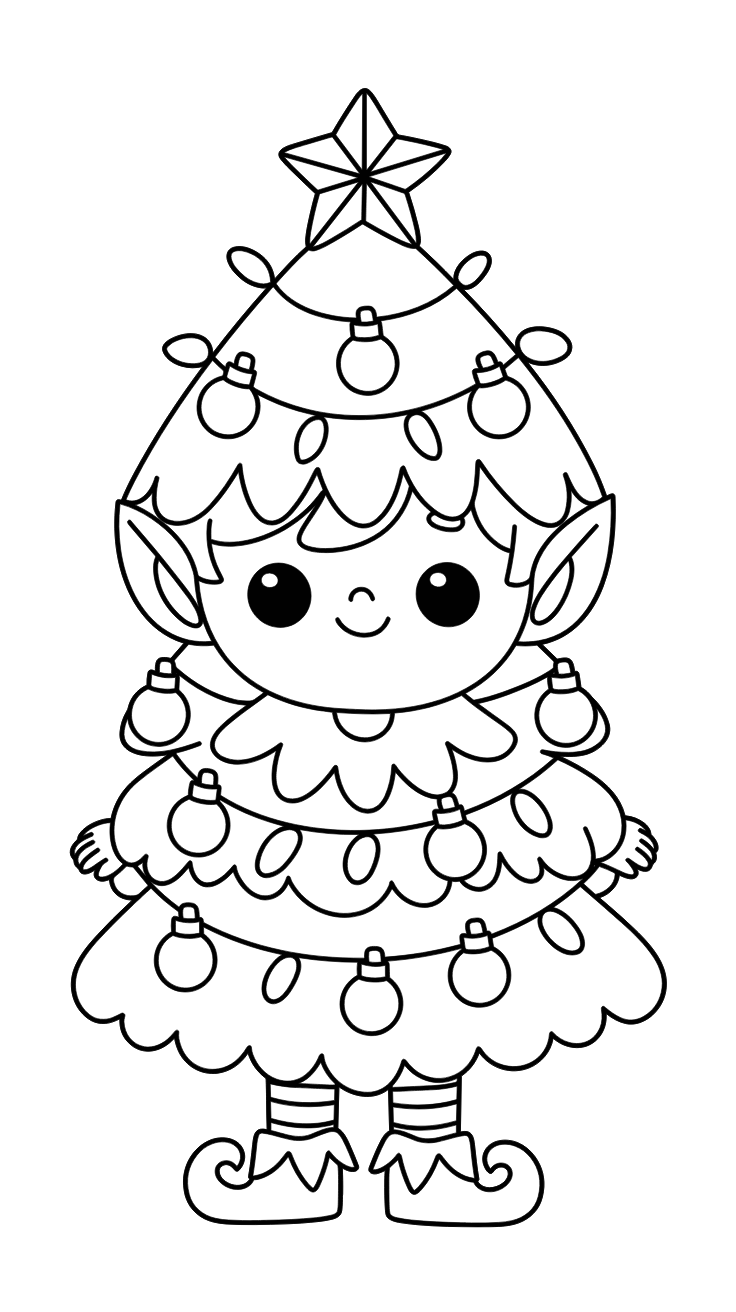 disegni elfo da colorare