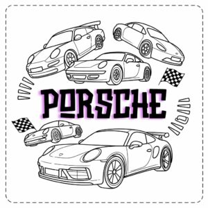 Porsche da colorare