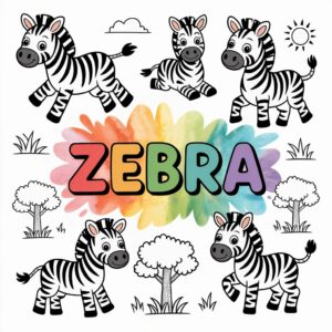 Zebra da colorare
