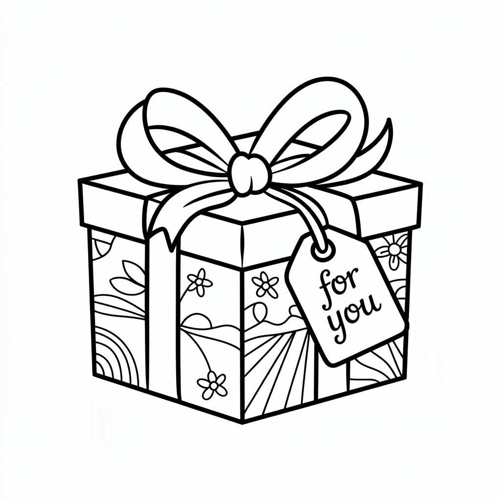 disegno di un pacco regalo