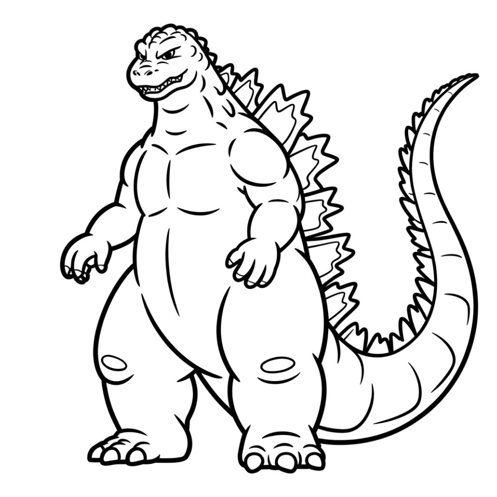 godzilla disegno da colorare