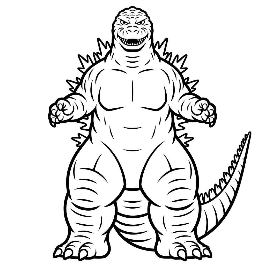 disegni da colorare godzilla