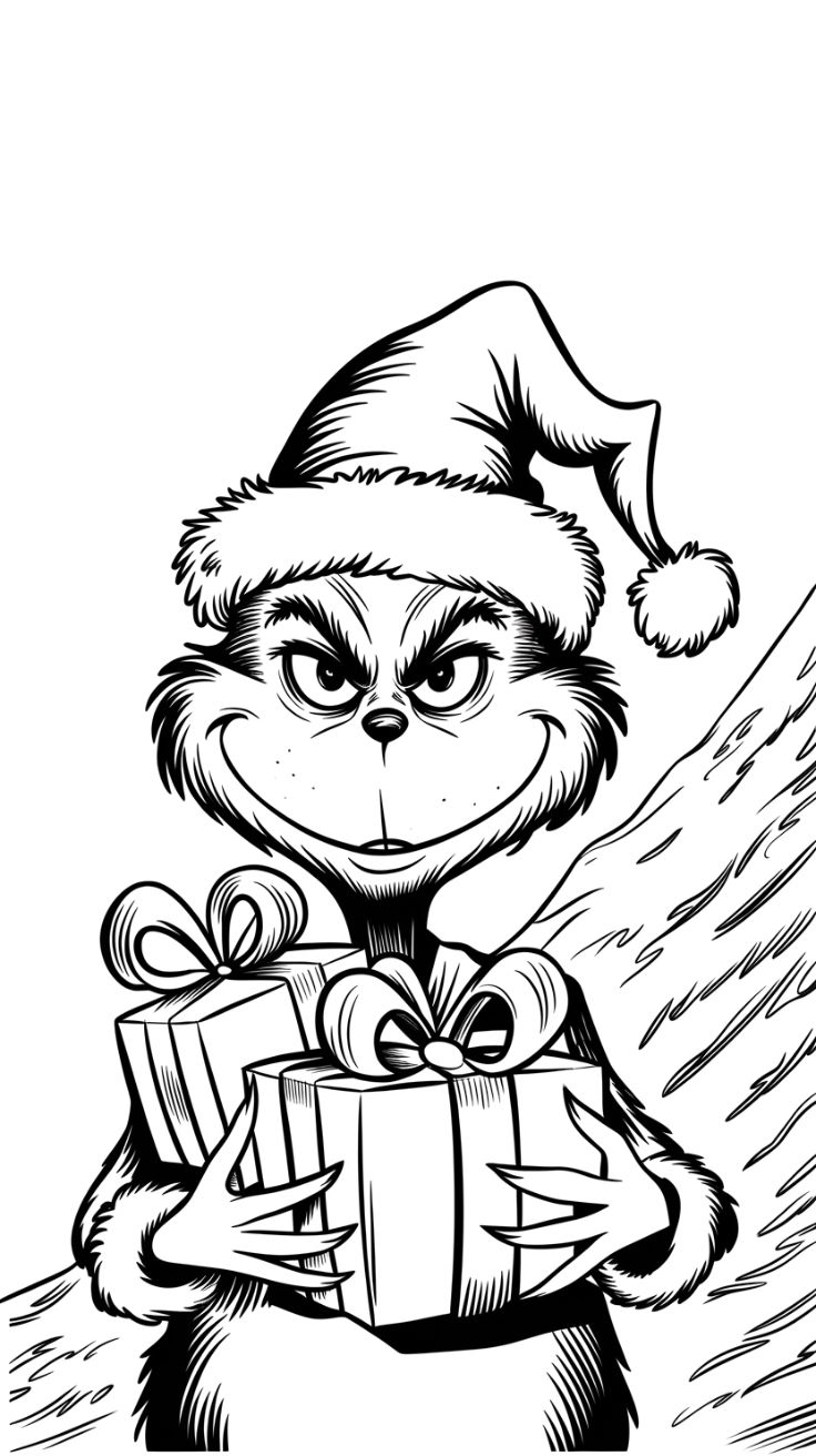immagini grinch da colorare