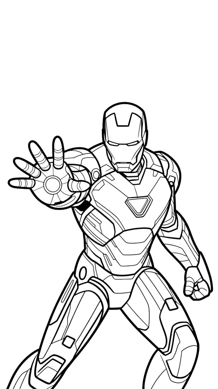 disegni da colorare e stampare iron man