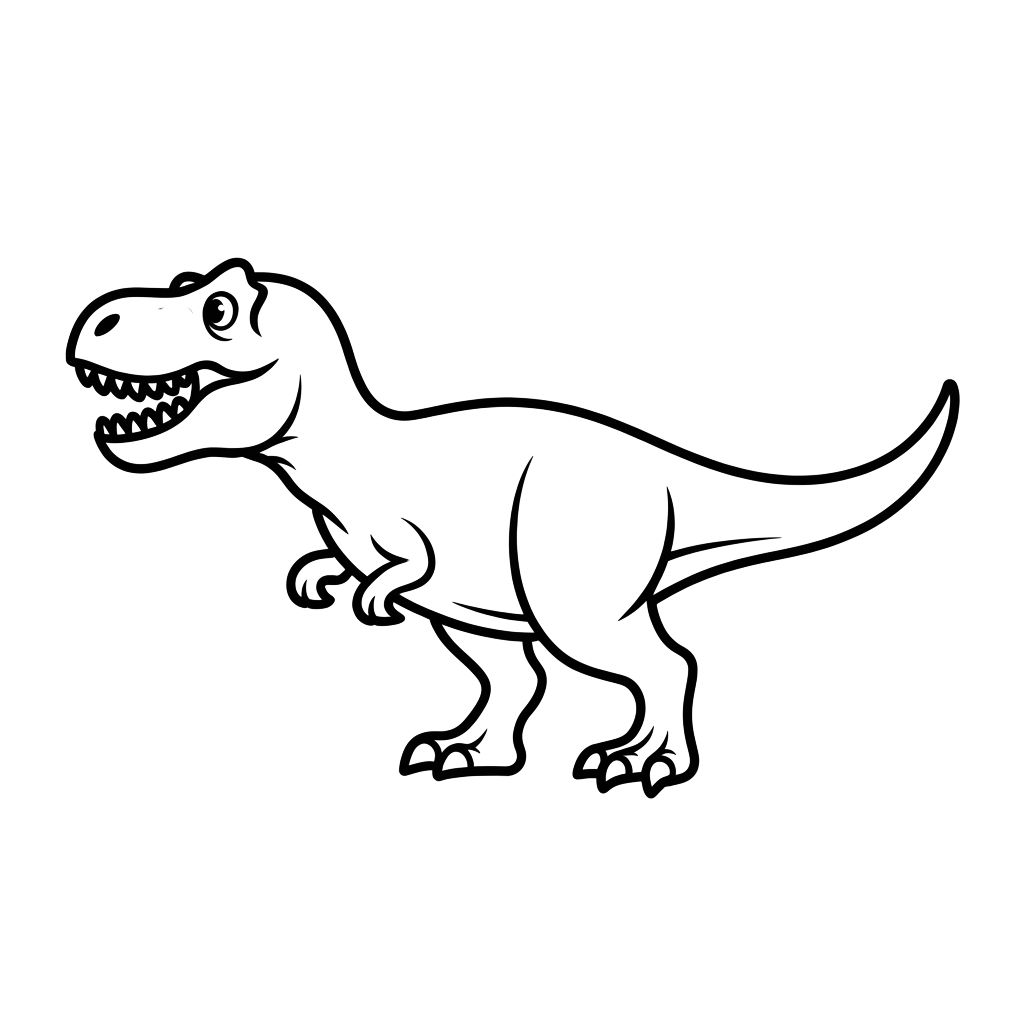 disegno t rex da colorare