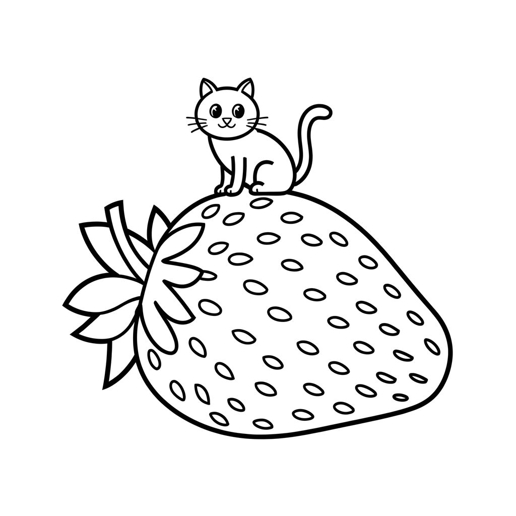 fragole da colorare