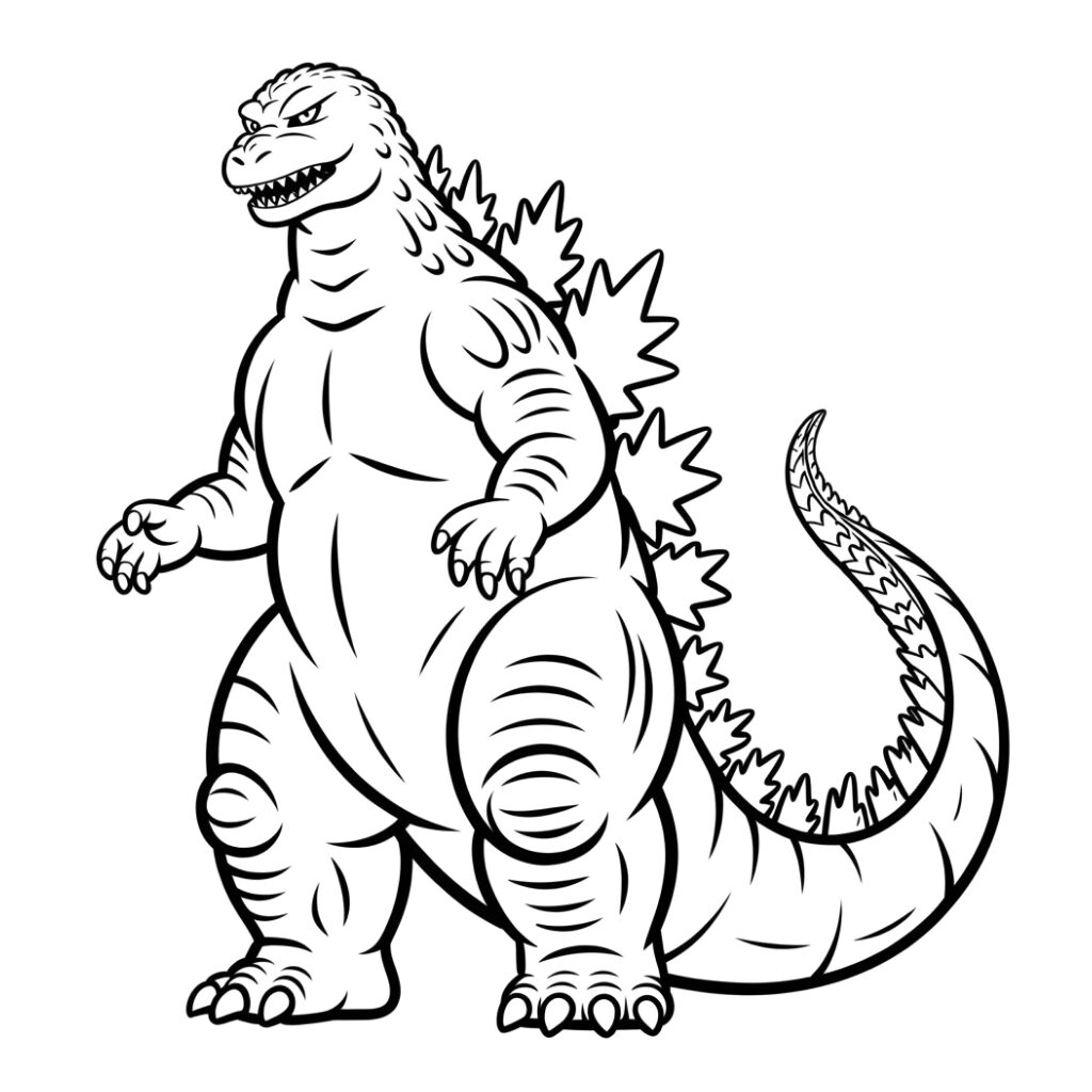 disegno godzilla da colorare