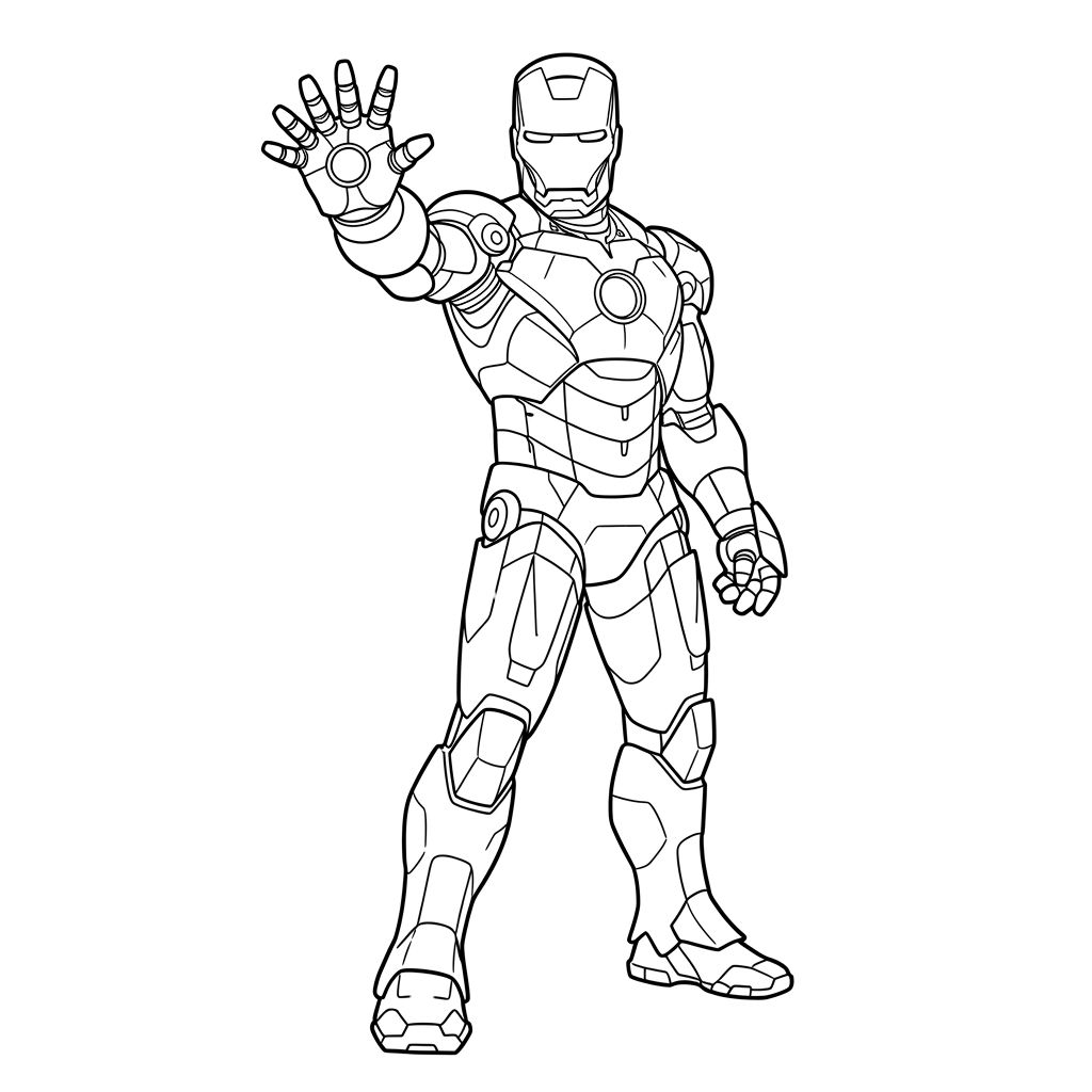 disegni da colorare di iron man