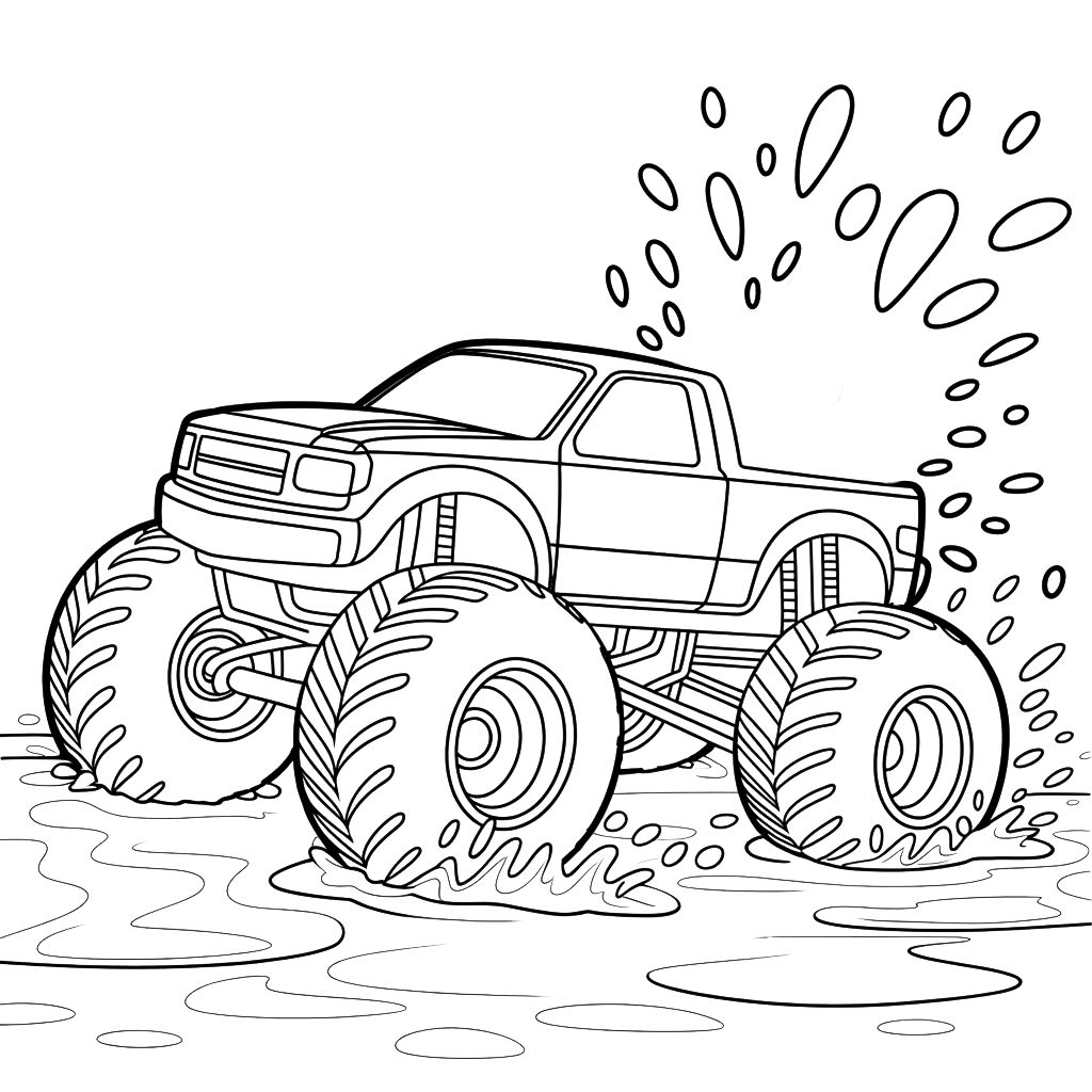 disegni da colorare monster truck