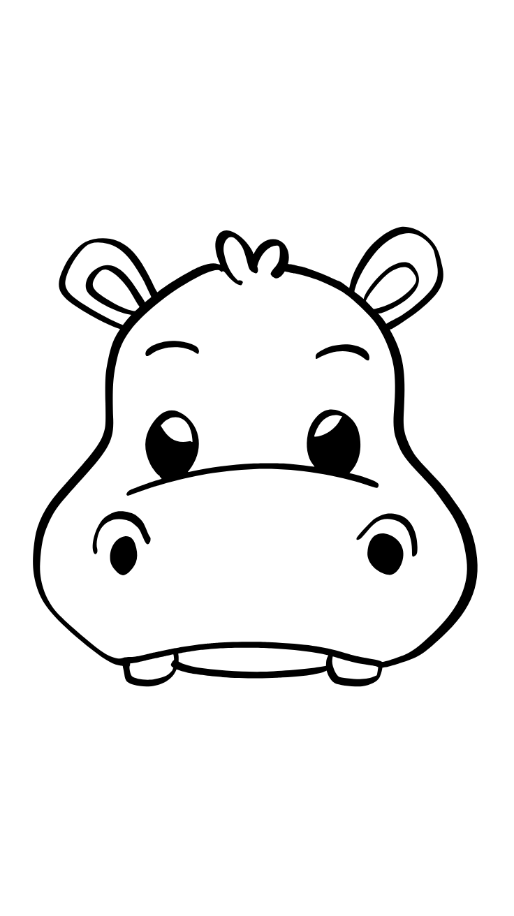 ippopotamo disegno per bambini