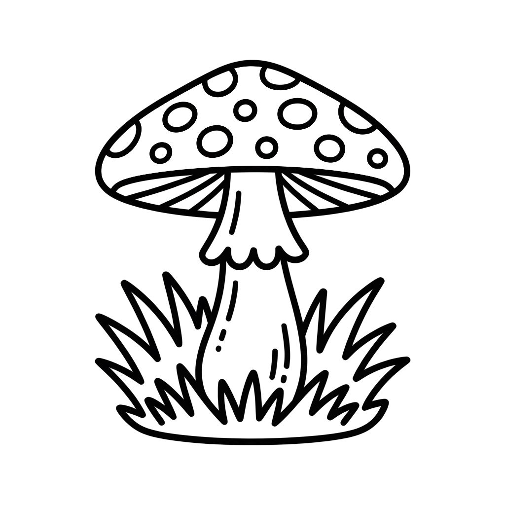 disegni di funghi da colorare