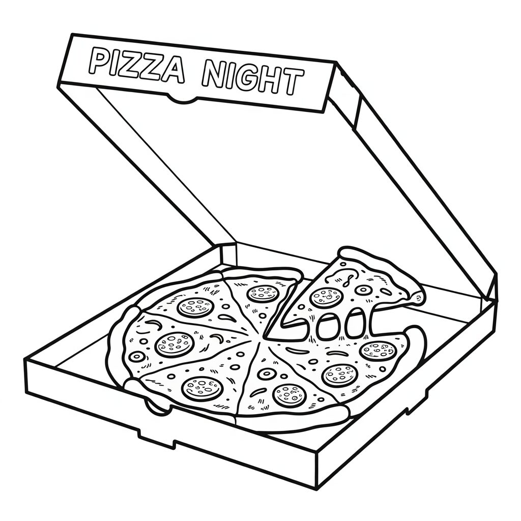 pizza disegno facile